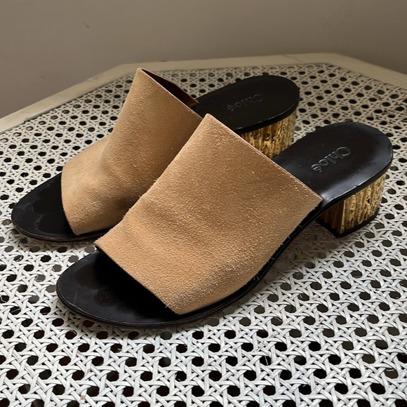 Chloe Qassie suede block heel mule sandal - Picture 5 of 7